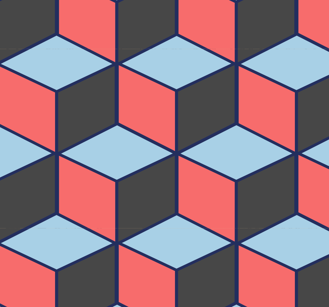 Tapete vinílico quarto quadrados geométricos 3d - TenStickers