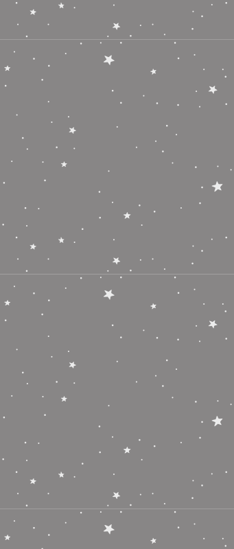 Tapete vinílico quarto estrelas brancas em fundo cinza - TenStickers