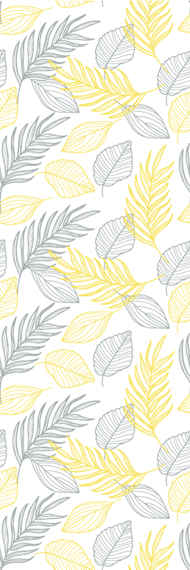 Tapete vinílico quarto folhas pantone - TenStickers