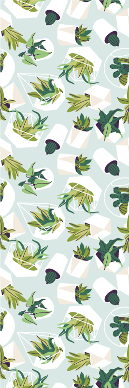 Tapete vinílico quarto cacto verde - TenStickers