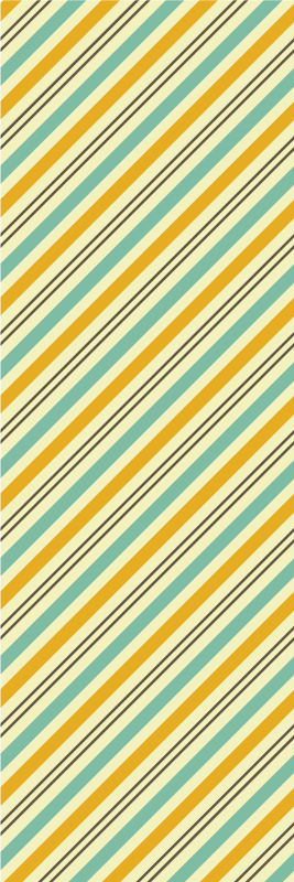 Tapete vinílico quarto padrão tricolor vintage diagonal - TenStickers