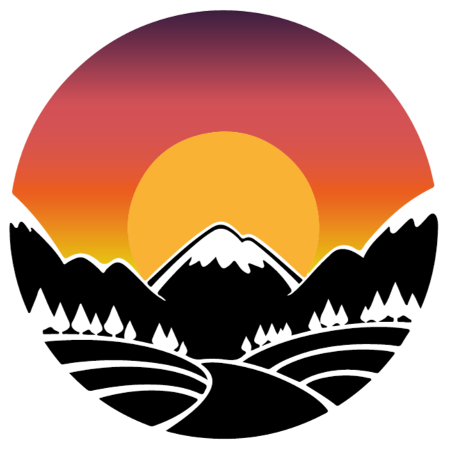 Tapete vinílico natureza montanha e floresta - TenStickers