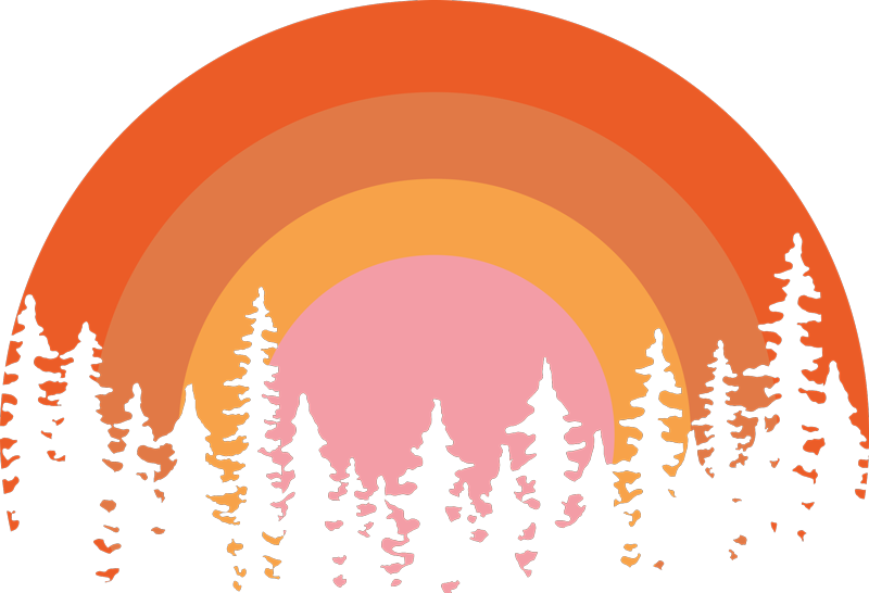 Tapete vinílico natureza sol vintage - TenStickers