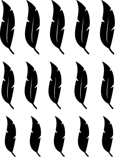 Tapete vinílico natureza padrões de penas flutuantes - TenStickers