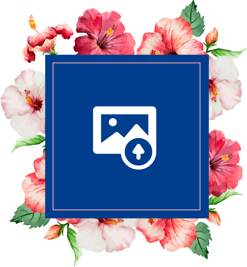 Tapete vinílico natureza design floral hibisco - TenStickers