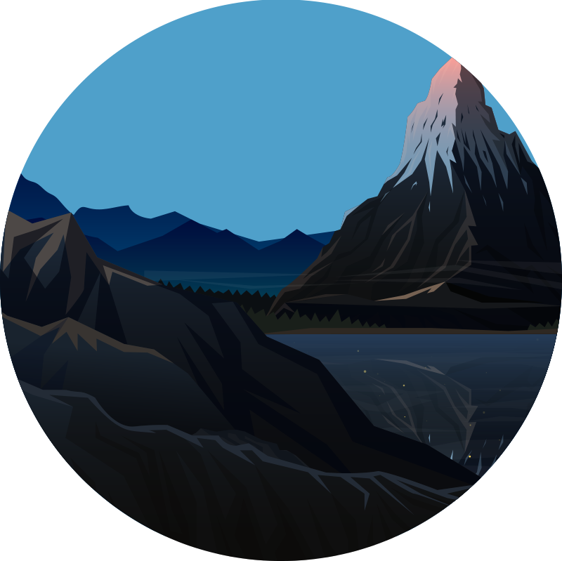 Tapete vinílico natureza paisagem de montanha - TenStickers