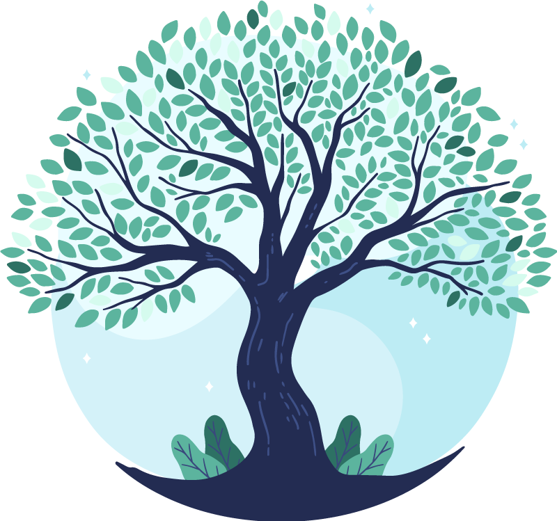 Tapete vinílico natureza design de Árvore luxuriante - TenStickers