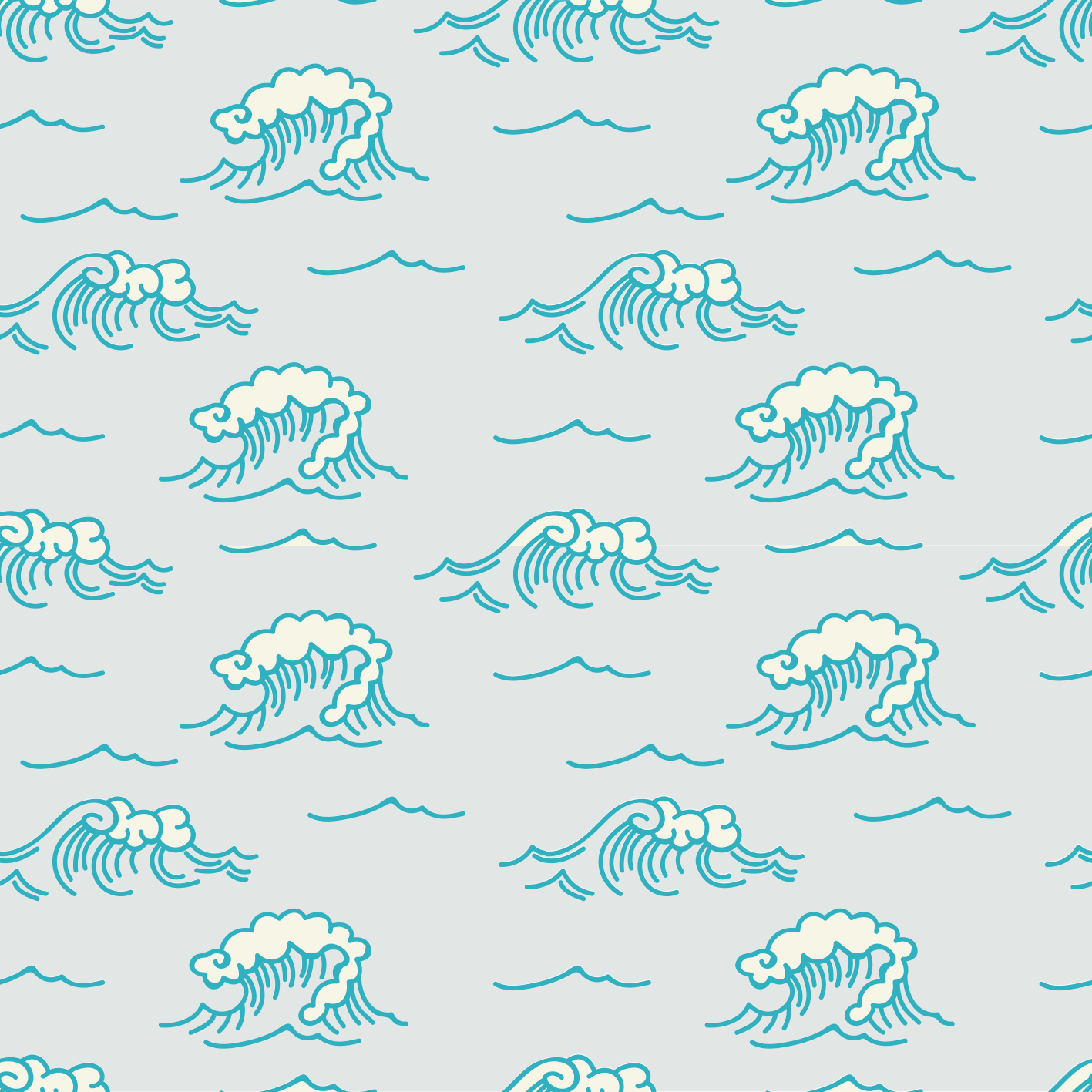 Tapete vinílico natureza com design de padrão de ondas - TenStickers