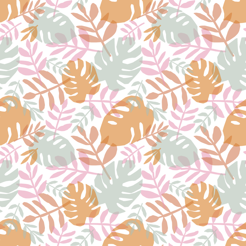 Tapete vinílico natureza com motivo folha verde - TenStickers