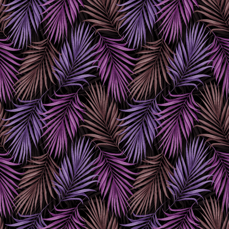 Tapete vinílico natureza com motivo de folha roxa - TenStickers