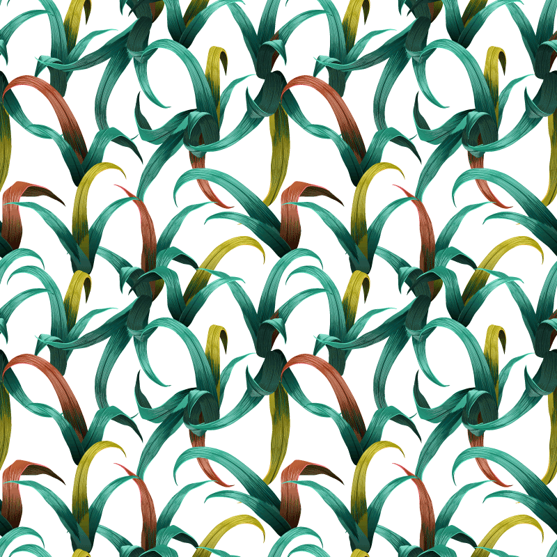 Tapete vinílico flores e plantas com design tropical lindo - TenStickers