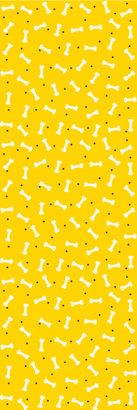 Tapete vinílico quarto osso de cachorro amarelo - TenStickers