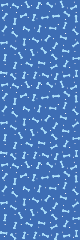 Tapete vinílico quarto fundo azul com ossos seamless - TenStickers