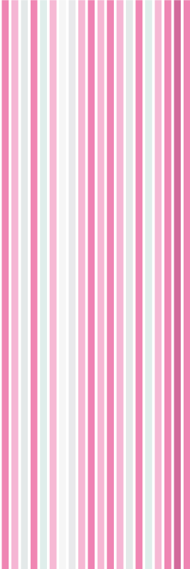 Tapete vinílico quarto padrão vertical rosa e branco - TenStickers