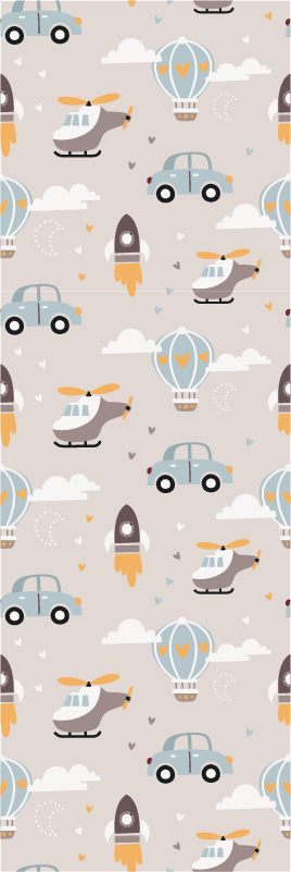 Tapete vinílico quarto com ilustração fofa para crianças - TenStickers