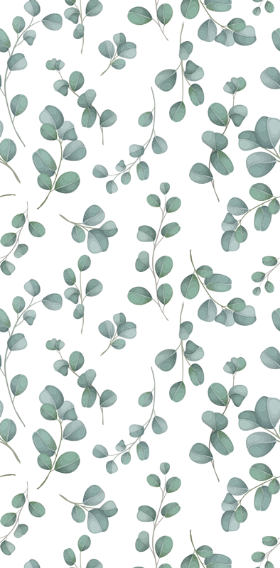 Tapete vinílico quarto padrão floral aquarela elegante - TenStickers