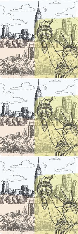 Tapete vinílico quarto colagem vintage oldschool nyc - TenStickers