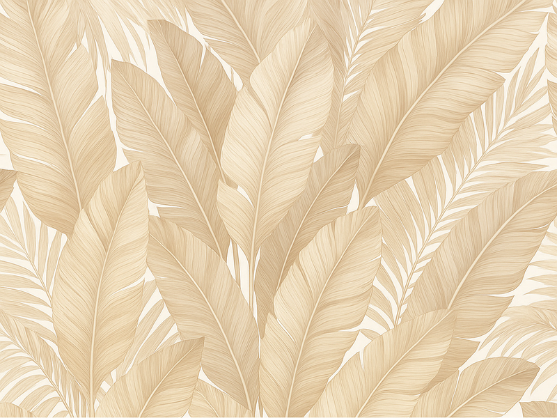 Tapete vinílico quarto botânico suave - TenStickers