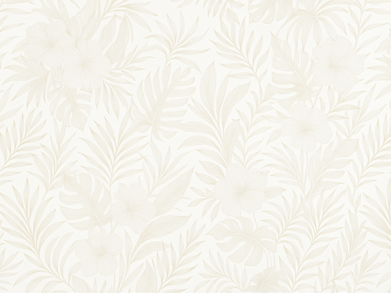 Tapete vinílico quarto tropical neutro - TenStickers