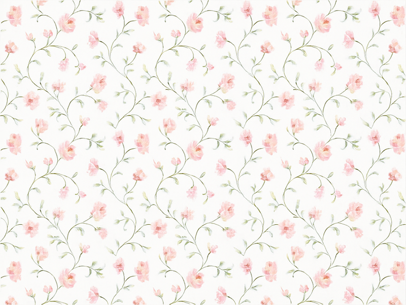 Tapete vinílico quarto flor rosa botânica - TenStickers