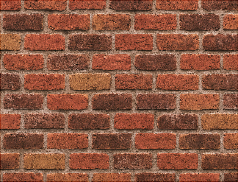 Tapete vinílico quarto pedra de tijolo rústica - TenStickers