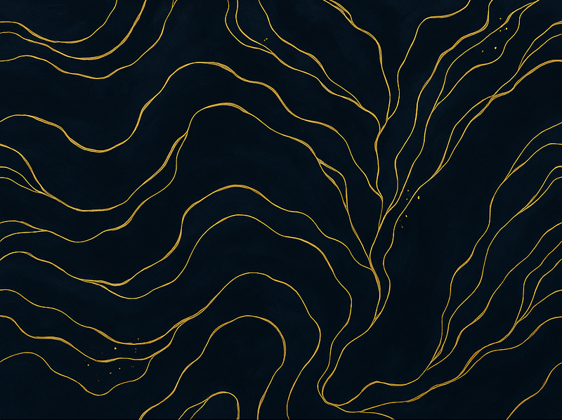 Tapete vinílico quarto mármore azul escuro e dourado - TenStickers