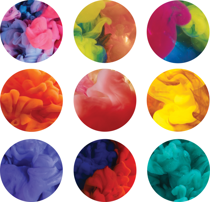 Tapete vinílico geométricas com adesivos coloridos - TenStickers