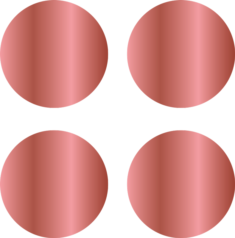 Tapete vinílico geométricas poás em rose gold - TenStickers