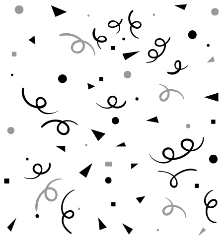 Tapete vinílico geométricas confete preto e cinza - TenStickers