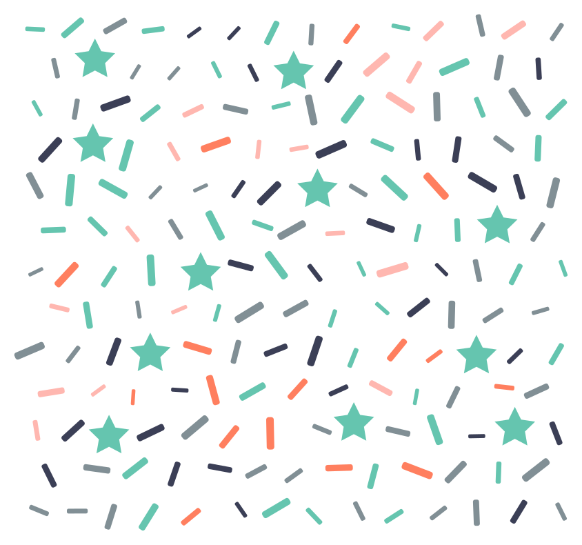 Tapete vinílico geométricas estrelas e confetes - TenStickers