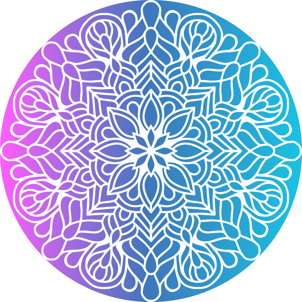 Tapete vinílico geométricas com motivo circular vibrante - TenStickers