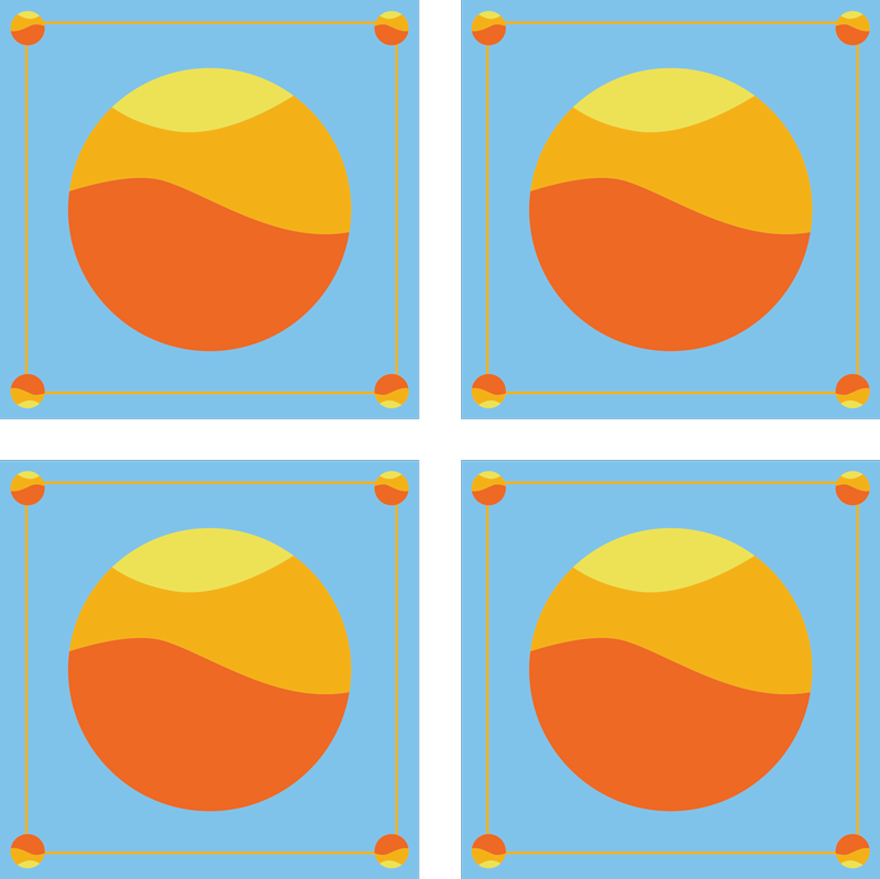 Tapete vinílico geométricas círculos geométricos coloridos - TenStickers