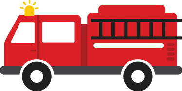 Tapete vinílico infantis caminhão de bombeiros - TenStickers