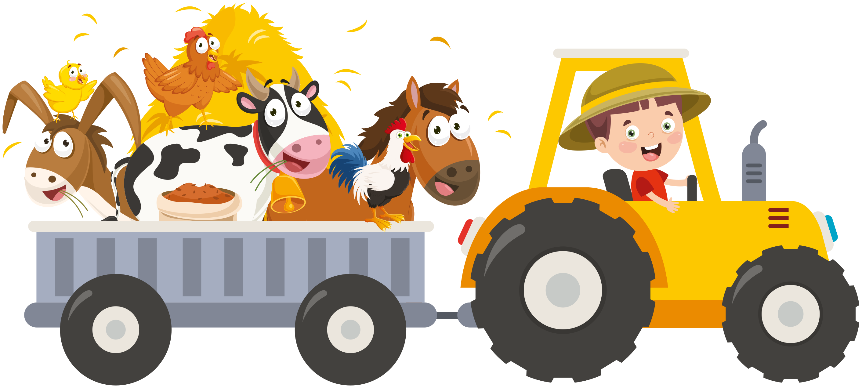 Tapete vinílico infantis fazendinha com animais - TenStickers