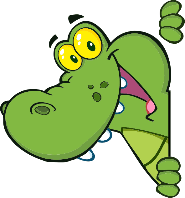 Tapete vinílico infantis crocodilo verde feliz - TenStickers