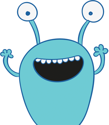 Tapete vinílico infantis com adesivo de armário azul monstro - TenStickers