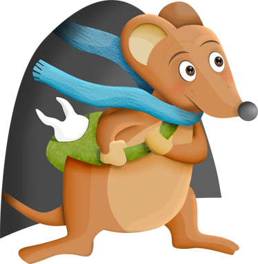 Tapete vinílico infantis rato do dente - TenStickers