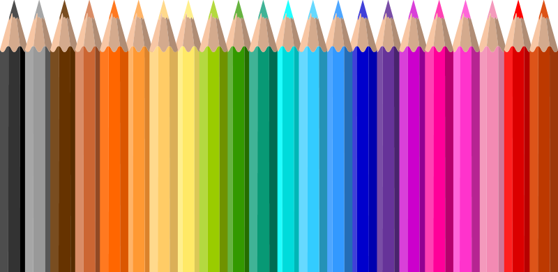 Tapete vinílico infantis com borda de lápis colorido - TenStickers