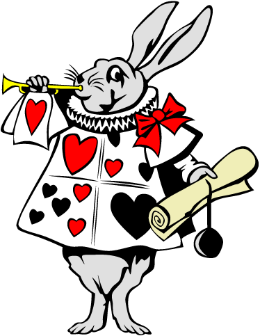 Tapete vinílico infantis coelho do país das maravilhas - TenStickers