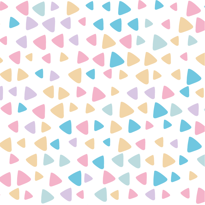 Tapete vinílico infantis padrão infantil cores pastel - TenStickers