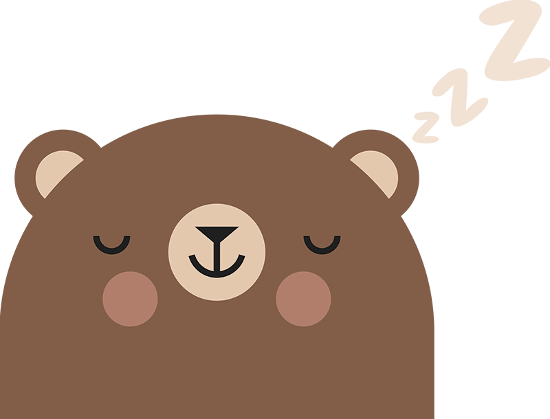 Tapete vinílico infantis urso para cama infantil - TenStickers