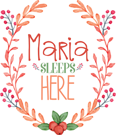 Tapete vinílico infantis dorme aqui com nome - TenStickers