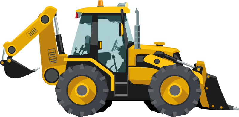 Tapete vinílico infantis trator realista - TenStickers