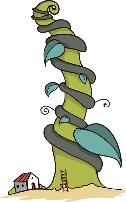 Tapete vinílico infantis feijões mágicos - TenStickers