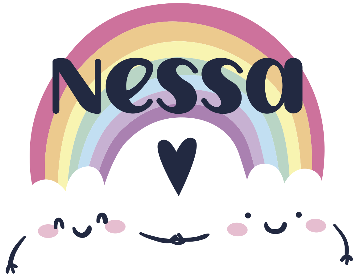 Tapete vinílico infantis arco-íris personalizado - TenStickers