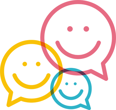 Tapete vinílico infantis rostos felizes e coloridos - TenStickers