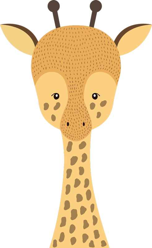 Tapete vinílico infantis desenho de girafa bebê - TenStickers
