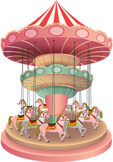 Tapete vinílico infantis carrossel de feira - TenStickers