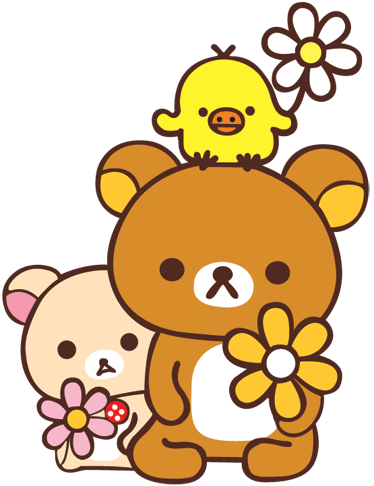 Tapete vinílico infantis ursinhos com pássaro - TenStickers