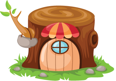 Tapete vinílico infantis casa de baú - TenStickers